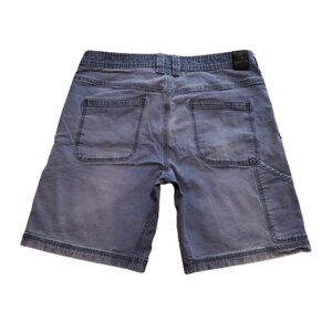 Prana Hiking Shorts Men's 34 Navy Blue 9 Inseam Outdoor Summer Sun Damaged